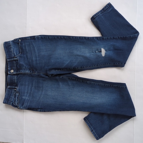 Chico's Distressed Whiskering Skinny Jeans 4R Blue - Picture 12 of 16